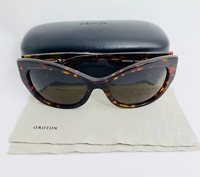 Oroton Aida Brown Plastic Frame Sunglasses  • $99