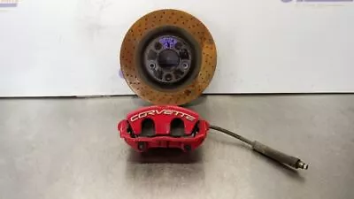 13 Chevy Corvette C6 Brake Caliper And Rotor Front Right Passenger Red Opt J55 • $255