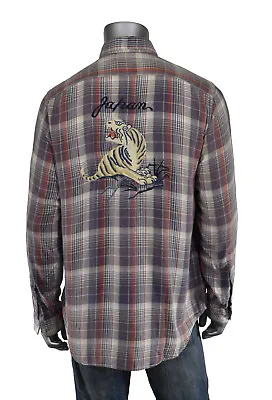 Polo Ralph Lauren Plaid Embroidered Japan Tiger Souvenir Flannel Shirt New • $125.10