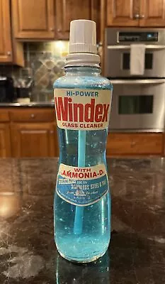 NEW OLD STOCK Vintage 1979 Windex Glass Bottle Paper Label 8oz. • $24.99