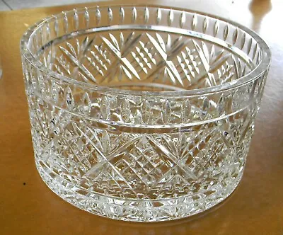 Gorgeous Crystal Salad Bowl 9  Dublin Collection Shannon By Godinger • $12.95