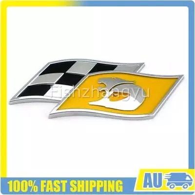 Yellow HSV Racing Flag Badge Emblem For Holden Commodore GTS R8 Clubsport MALOO • $17.85