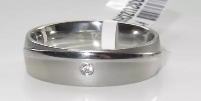 Mens 7mm Ring Band Stainless Steel Wedding Diamond Stamped Thumb All Sizes 2932 • £17.99