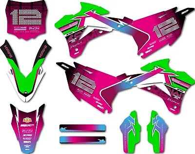 Custom Graphics Full Kit For Kawasaki KX 85 2014 - 2021 Dreams Style Stickers • $249.90
