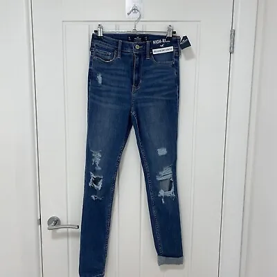 Hollister High Rise Soft Stretch Super Skinny Jeans Waist 25 Leg 28  B2 • £6.80