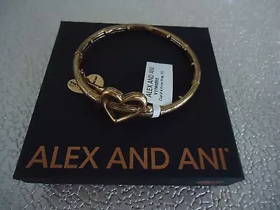 $34.60 • Buy Alex And Ani CUPID'S ARROW  WRAP Rafaelian Gold Bangle New W/ Tag Card & Box 
