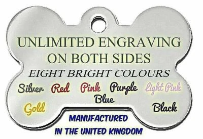 £2.99 • Buy Bone Engraved Dog/cat Id Name Tag Disc Personalised Cheap Pet Id  Identity Tags 