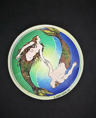 Mermaids 5  Diameter 1994 Colorful Vintage Jerry Jasper Yin Yang Decal • $31.36