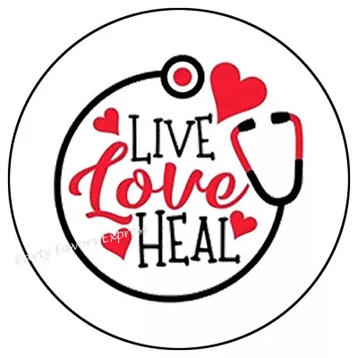 Live Love Heal Nurse Doctor Envelope Seals Labels Stickers Party Favors • $1.95