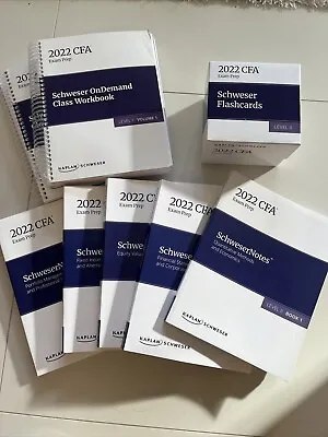 Kaplan Schweser CFA Level 2 - 2022 Textbook Prep Set + Flash Cards • £95