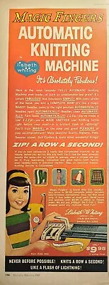Vintage Print Ad 1967 Magic Fingers Automatic Knitting Machine Lisbeth Whiting • $8.77