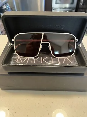 New Mykita Studio 12.2 Aurore / Rosewood Brown Shield Sunglasses  • $498