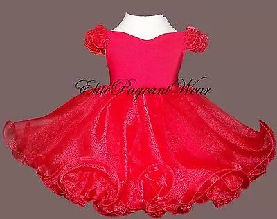 National Pageant Dress Shell  Off Shoulder Babydoll Style Sizes 6mos To 3/4T • $169