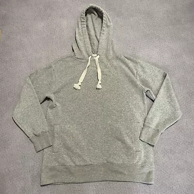 J Crew Hoodie Mens Small Grey Hooded Sweatshirt Vintage Fleece Soft Comfort Top • $19.99