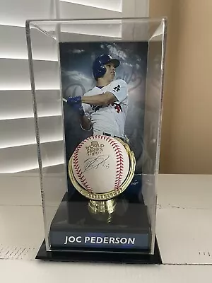 Dodgers Joc Pederson Autographed 2017 World Series Baseball W/Case COA Beckett • £84.85