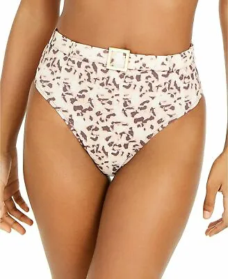 £24.80 • Buy NWT! WeWoreWhat Emily Tortoise-Print Belted High-Waist Bikini Bottoms