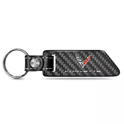 Chevrolet Corvette C8 Carbon Fiber Blade Shape Key Chain • $26.95