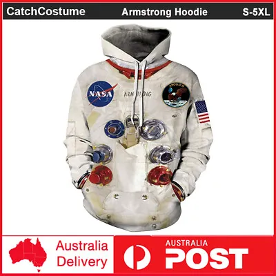 $22.14 • Buy NASA Logo Space Rocket Astronaut Neil Armstrong Hoodie Sweatshirt Pullover Coat