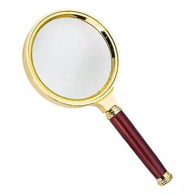 Vintage Magnifying Glass 10X Magnifying Glass Wood AntiqueBrass Magnifier • $9.40