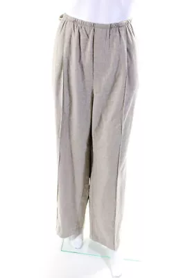 Vince Women's High Rise Pleated Wide Leg Causal Pants Beige Size L • $52.45