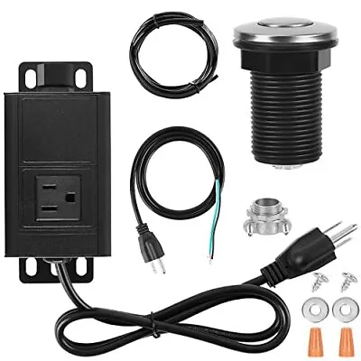 Garbage Disposal Air Switch Kit With Power Cord Kit Sink Top Waste Disposer S... • £28.42