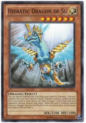 Hieratic Dragon Of Su GAOV-EN023 Common Yu-Gi-Oh Card (U) New • £1.40