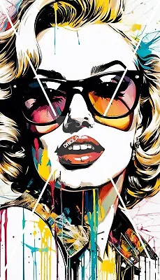 Marilyn Monroe Rainbow Glasses Portrait Digital Image Wallpaper/Background JPEG • $1.75