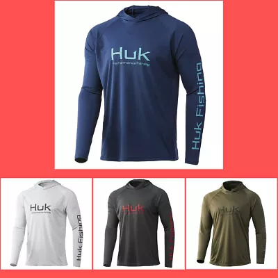 $19.29 • Buy Hooded Fishing Shirt Long Sleeve Uv Protection Man Outdoor Summer Camouflage