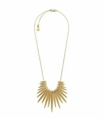 Women's Michael Kors Gold Tone Tribal Pendant Statement Necklace MKJ4507710 • £98