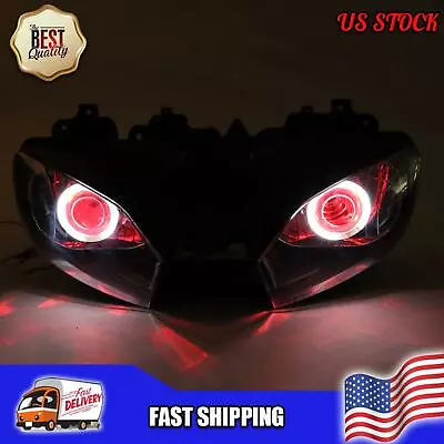 $299 • Buy MS Front Headlight HALO Red Angel Eye Fit For Yamaha 1998-2002 YZF R6 L014