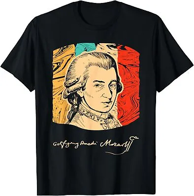 New Limited Wolfgang Amadeus Mozart Composer Musician Retro T-Shirt • $22.99