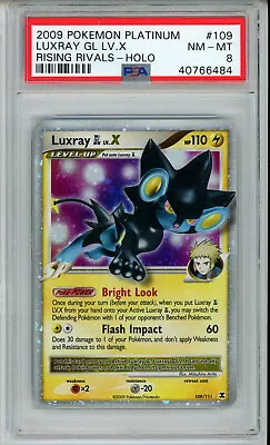 2009 Pokemon Rising Rivals Luxray Gl Lv X #109 Ultra Rare Psa 8 Nm #40766484 • $99.90