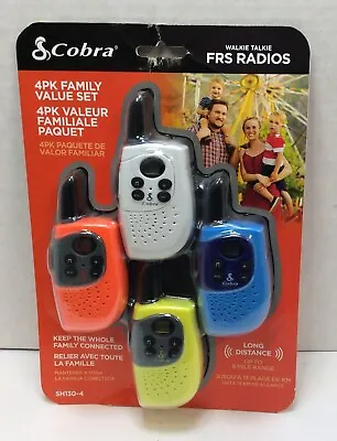 Cobra SH130-4 Four Pk 8 Mile Walkie Talkies - (SH130-4) Free Shipping • $29.95