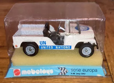 Vintage 1:43 Mattel Mebetoys Car A96 Jeep ONU UN United Nations Original Package • $69.99