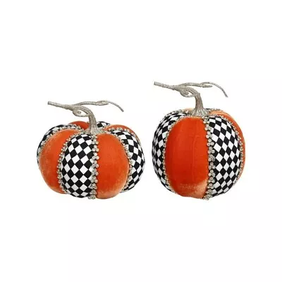 Mark Roberts 2021 Harlequin Pumpkin7-6'' Assortment Of 2 • $69.62