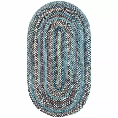$120 • Buy Capel Rugs Wool Kill Devil Hill Country Oval Braided Area Rug Blue Old Glory 425