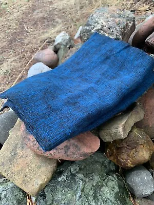 Handmade Himalayan Soft Yak Wool Scarf From Nepal - Blue • $30