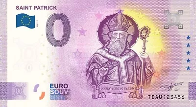 Irish Commemorative 0 Euro Souvenir Banknote Of The St. Patrick - FREE Shipping • £6.67