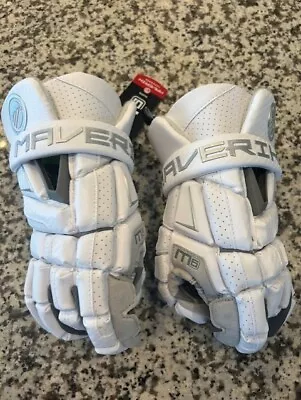 Maverik M6 Lacrosse Gloves NEW L Large 13   White • $92.99