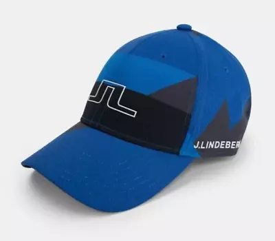 J. Lindeberg Men's Racket Cap AMAC07239 O461 Blue Patchwork One Size NEW • $39.99