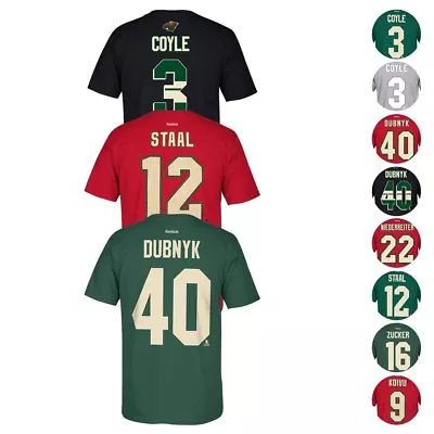 Minnesota Wild NHL Reebok Player Name & Number Team Premier Jersey T-Shirt Men's • $19.99