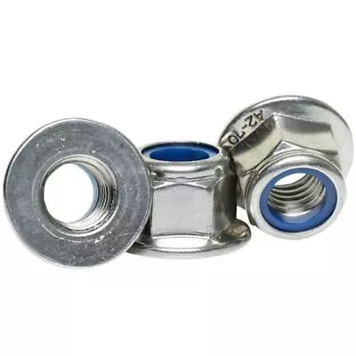 £62.50 • Buy M4 M5 M6 M8 M10 M12 A2 Stainless Steel Flanged Nyloc Nuts Flange Nuts Din 6926