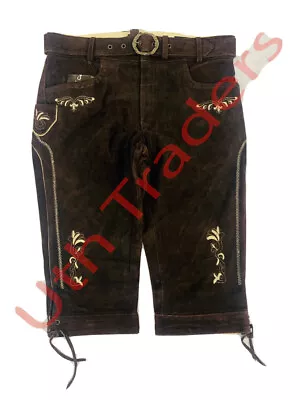 German Bavarian Lederhosen Pure Leather/trachten Wear Oktoberfest Men Long Short • $72.99