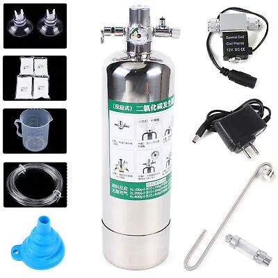 Stainless Steel Aquarium CO2 Generator System Kit Cylinder Carbon Dioxide Plants • $76