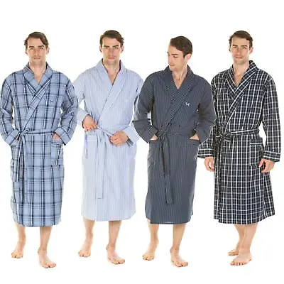 Mens Haigman 100% Cotton Robe Kimono Dressing Gown Wrap • £19.95