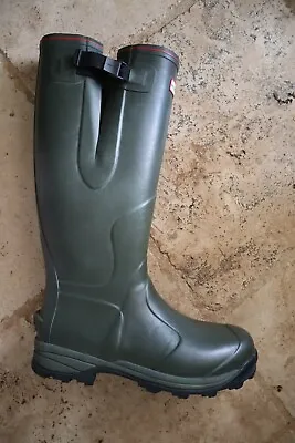 Dark Olive Green Rubber HUNTER Pull On Wellies Boots US Man 9 EU42 • $125