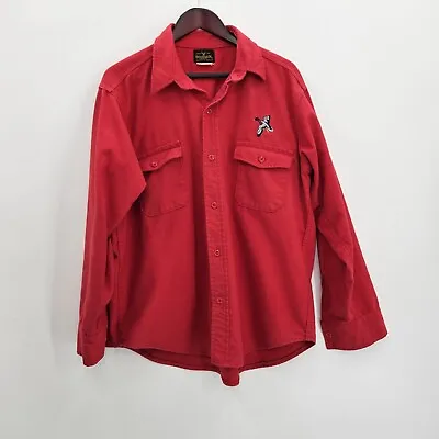 $20 • Buy Vintage Deerskin Chamois Flannel Button Up Shirt Men's Size XL Red Duck Loon