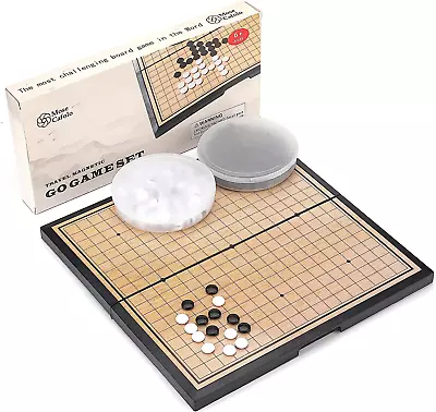 Magnetic 19X19 Go Game Set With Single Convex Magnetic Stones 11 In • $27.09