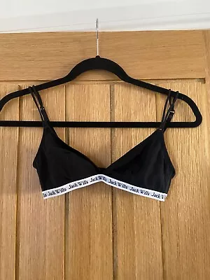 £4.99 • Buy Jack Wills Black Bra With White Band (Non-Padded And Non-Wired) – Size 10 