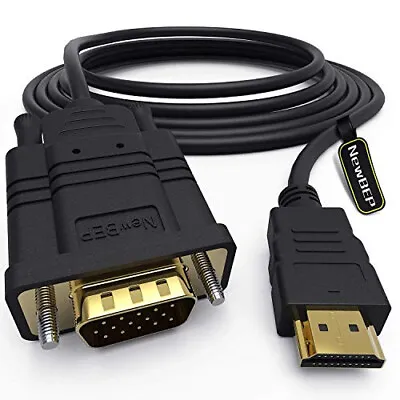 HDMI Male To VGA D-SUB Male Video Adapter Cable For PC TV Computer Monitor 1.8m • £5.95